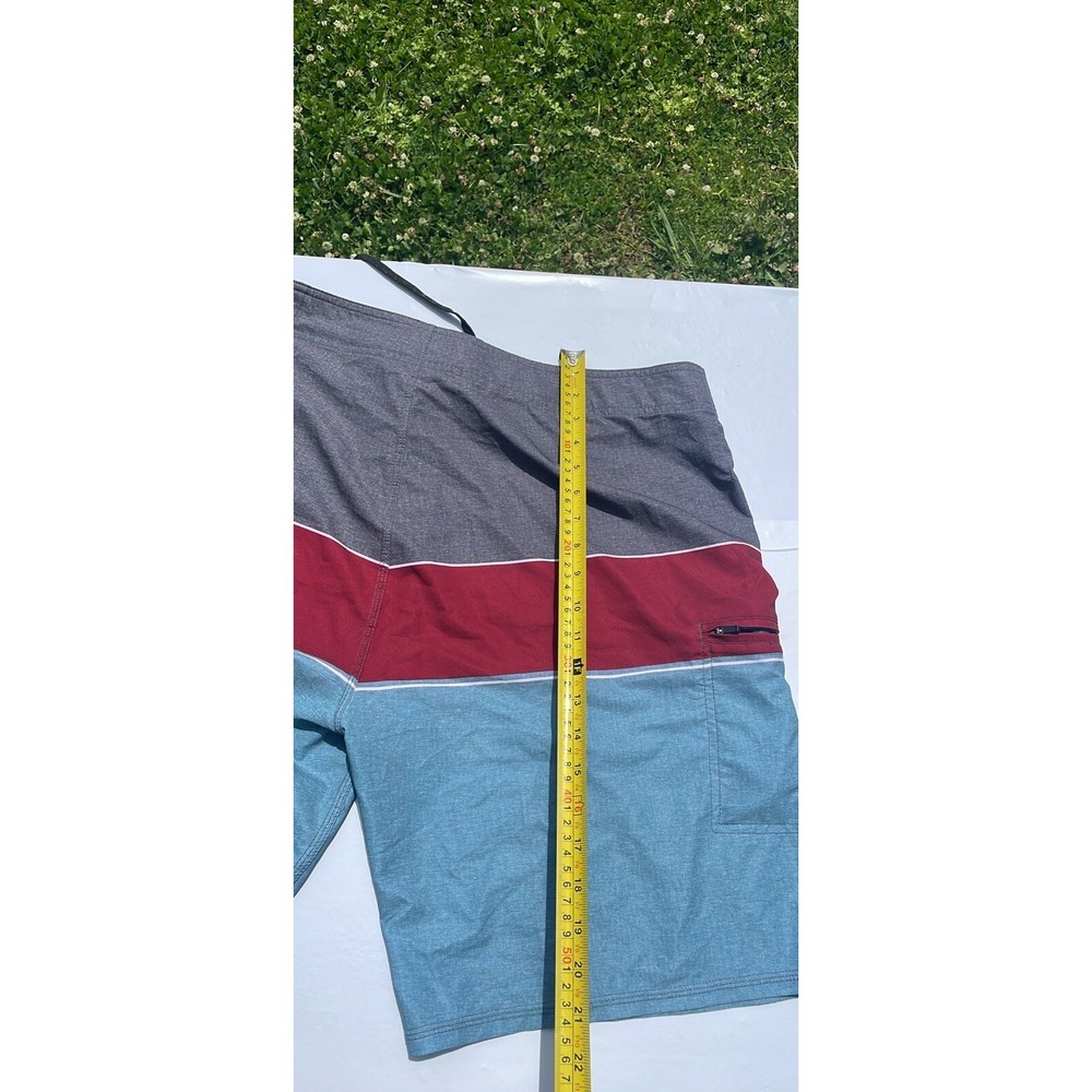 Berts Brand Board Shorts Mens Size 38 Swim Surfing Trunks Black, Grey, Red And B - Picture 6 of 7
